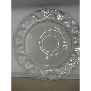 Tiffany & Co Heart Accented Crystal 12" Platter